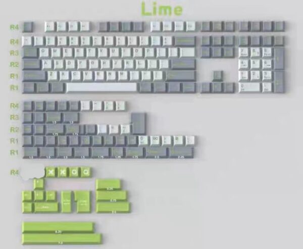 Lime Keycaps青檸三拼色鍵帽：圖片 4